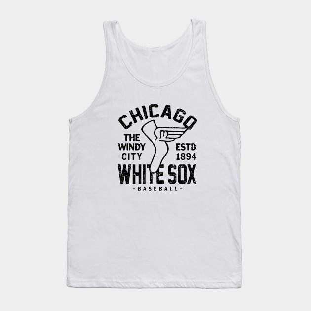 Chicago White Sox Retro 2 by Buck Tee Tank Top by Buck Tee